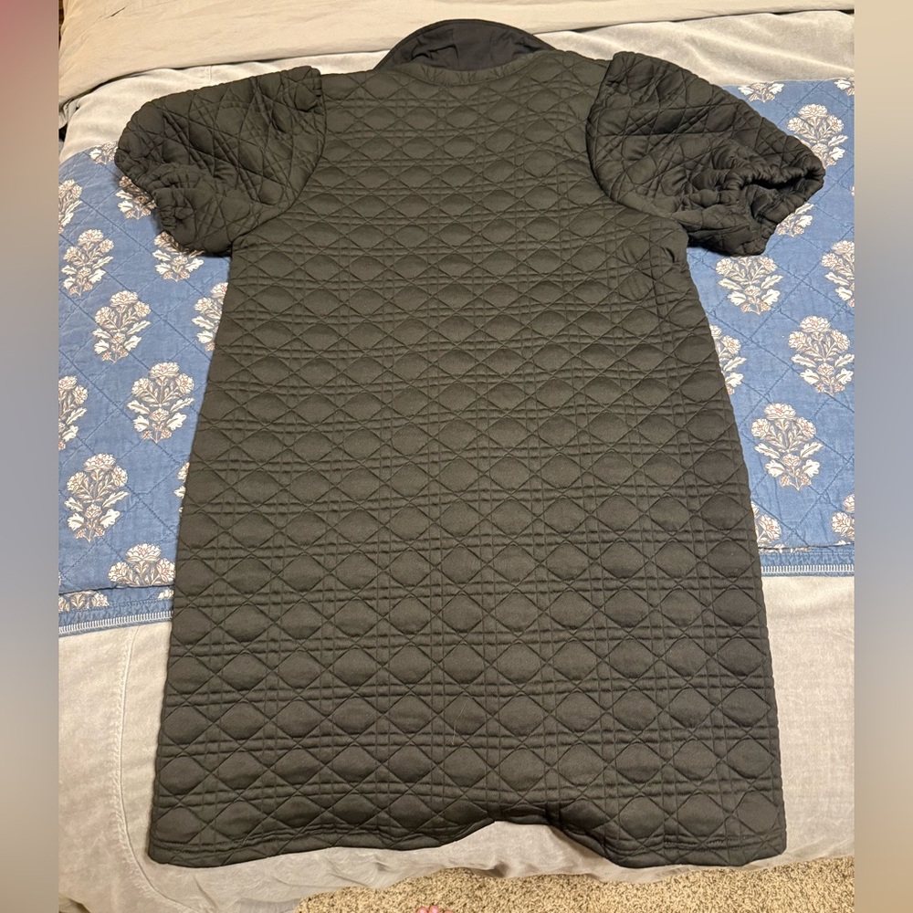 NWT Quilted Black Mini Dress - Picture 2 of 4